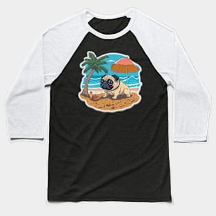 Pug on vacation Baseball T-Shirt